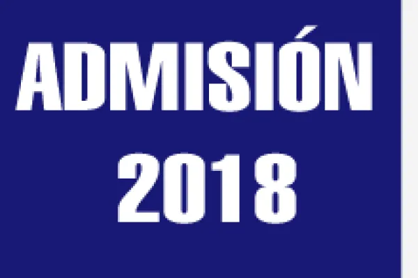 Admisión 2018