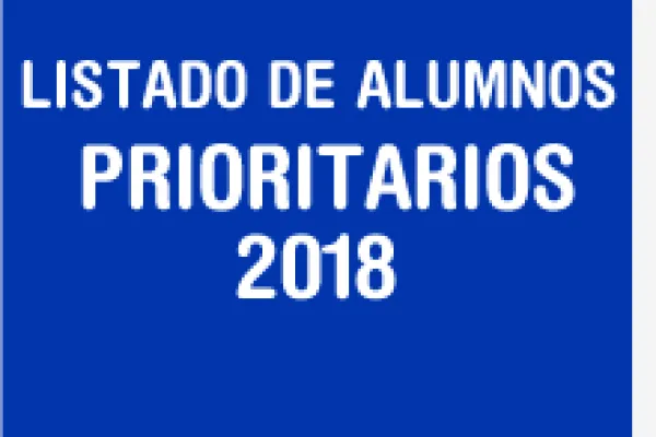 Listados de Alumnos Prioritario 2018